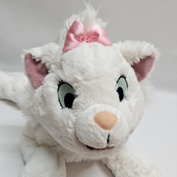 Disney Parks Aristocats Marie Plush White Kitty Cat Pink Bow Stuffed Animal - Picture 7 of 10